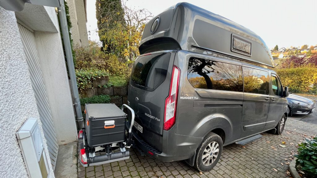 Alu-Kiste auf Fahrradträger
